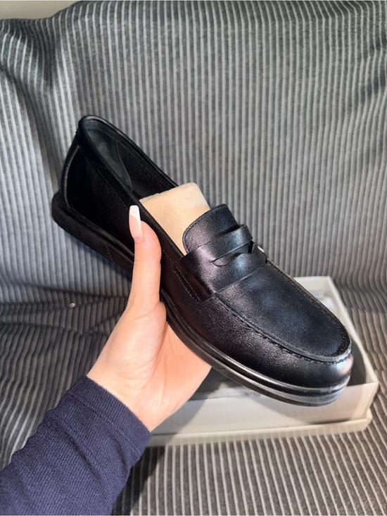 L'INTERVALLE Shoes - Sperry Black Leather Penny Loafers (Women, 40)